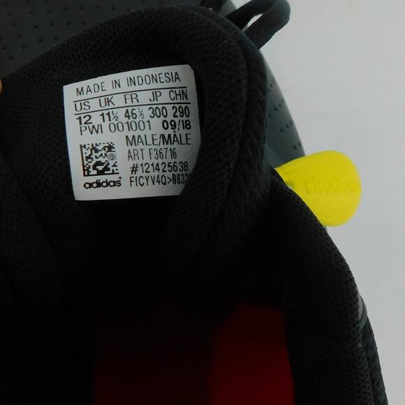 Adidas Courtsmash Tennis Sneakers Black Mens  Size 12 New - Picture 10 of 12